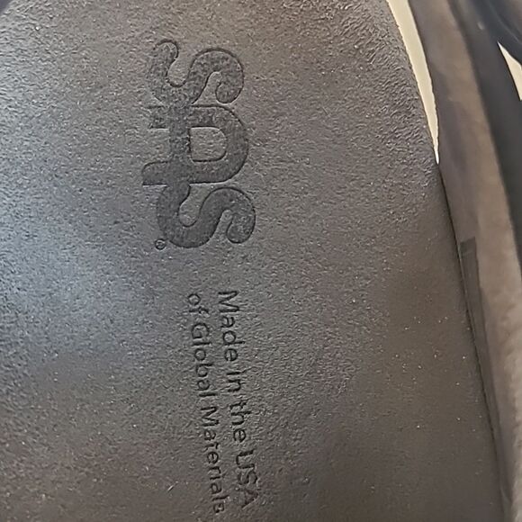 Relaxed Heel Strap Sandal Leather Tripad Comfort Sandals Black Size 7.5 W - Picture 13 of 16